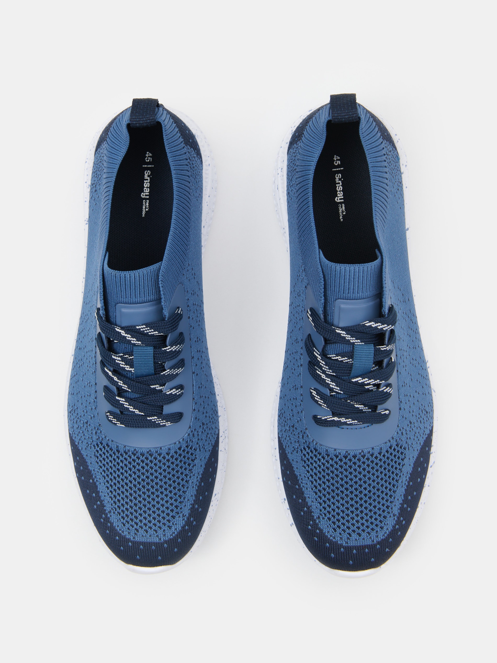 Sneakersy z dzianinową cholewką
