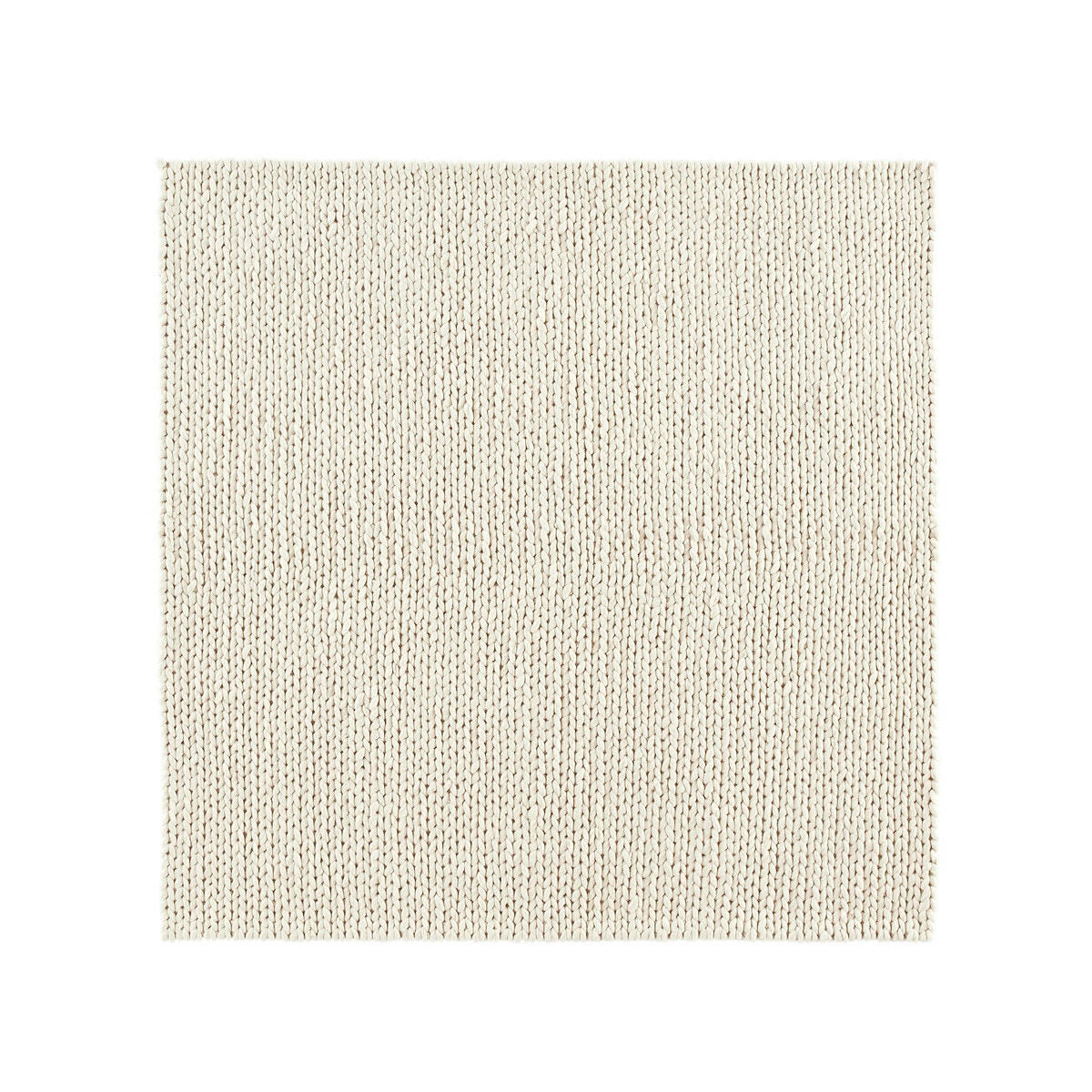 Tapis laine effet tricot forme carrée, Diano