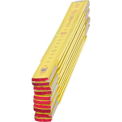 KS Tools - 300.0060 - Mètre pliant jaune en bois, L. 2 m
