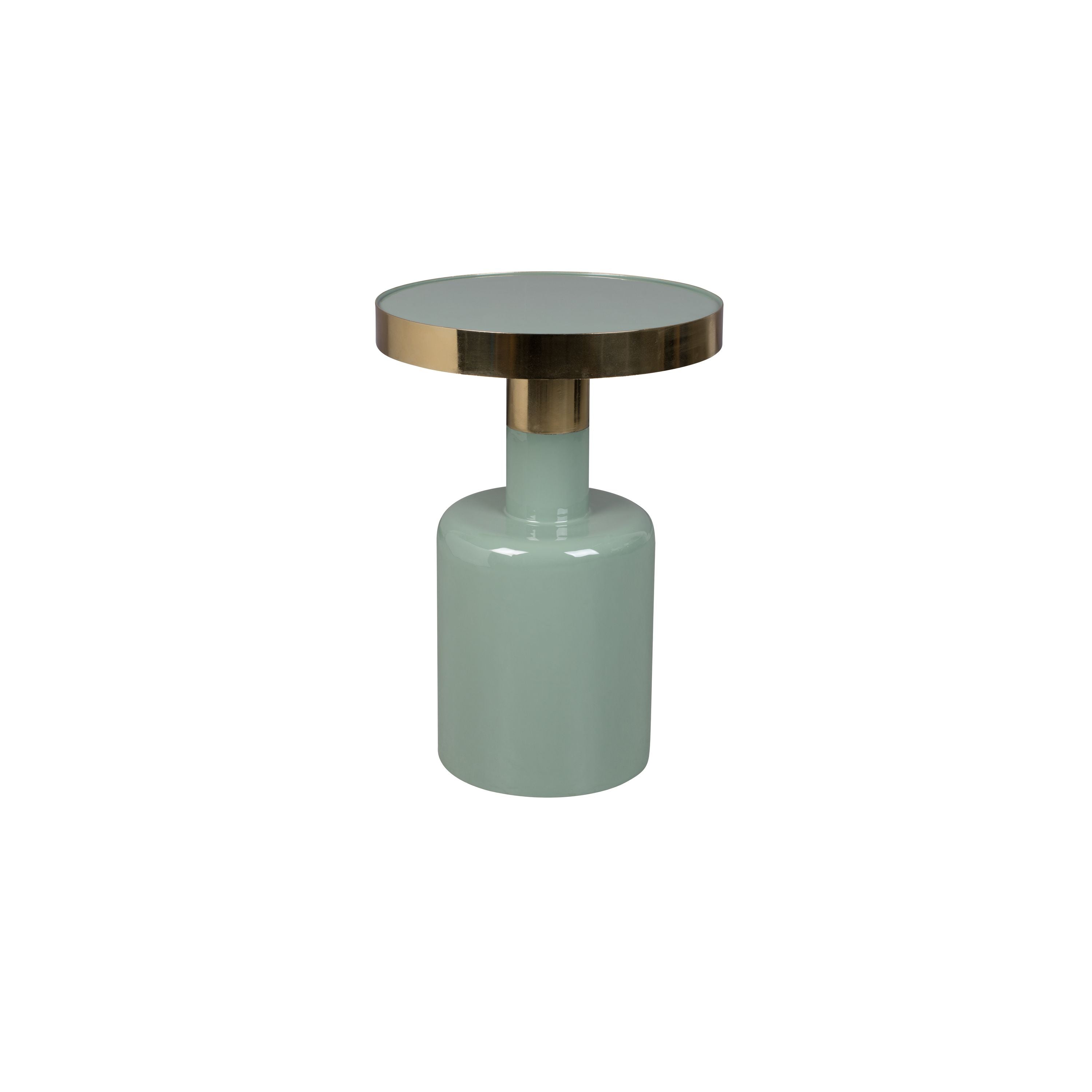Zuiver Glam Bijzettafel Rond 36 cm Groen/ Goud