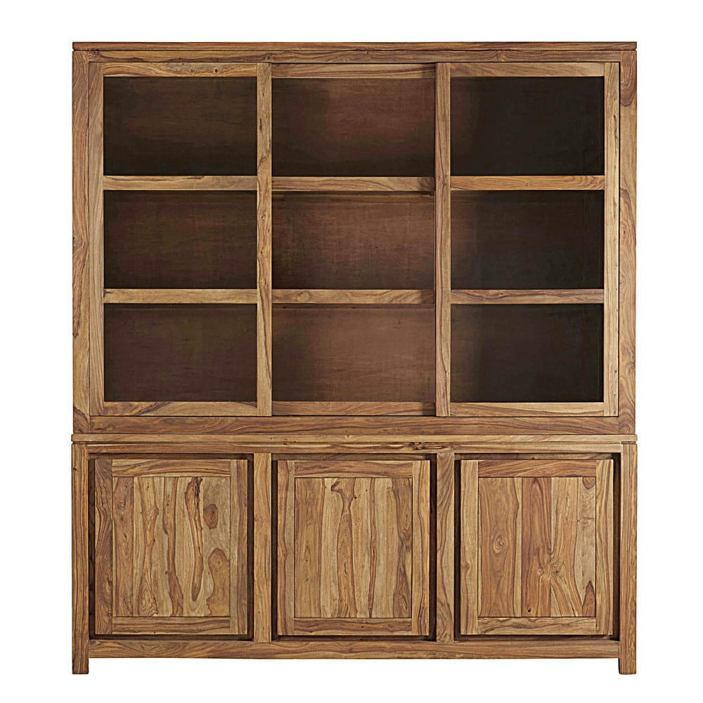 Stockholm - Vaisselier 3 portes en sheesham massif