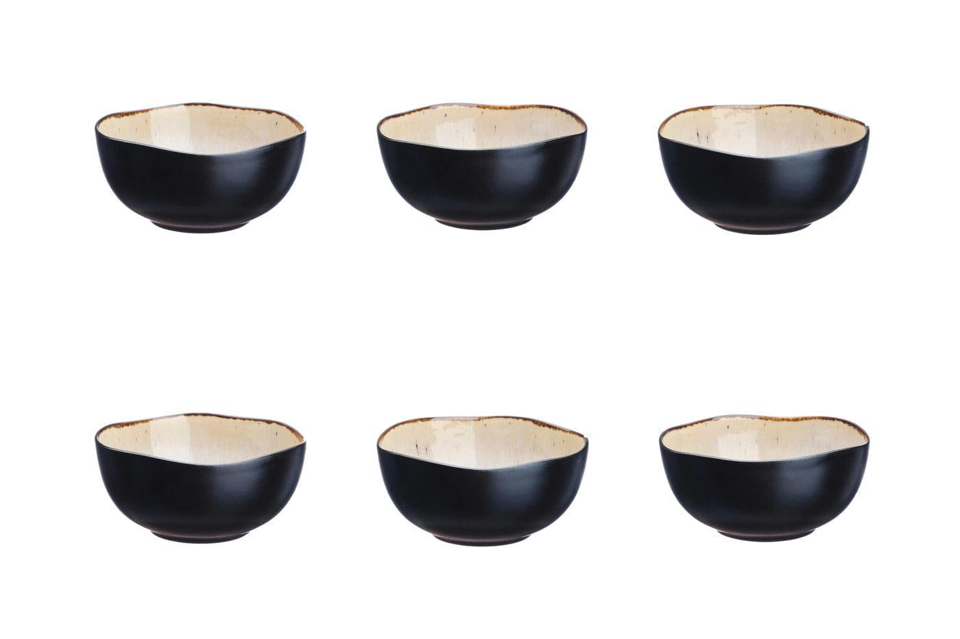 REACTIV - Lot de 6 petits bols en grès blanc D12