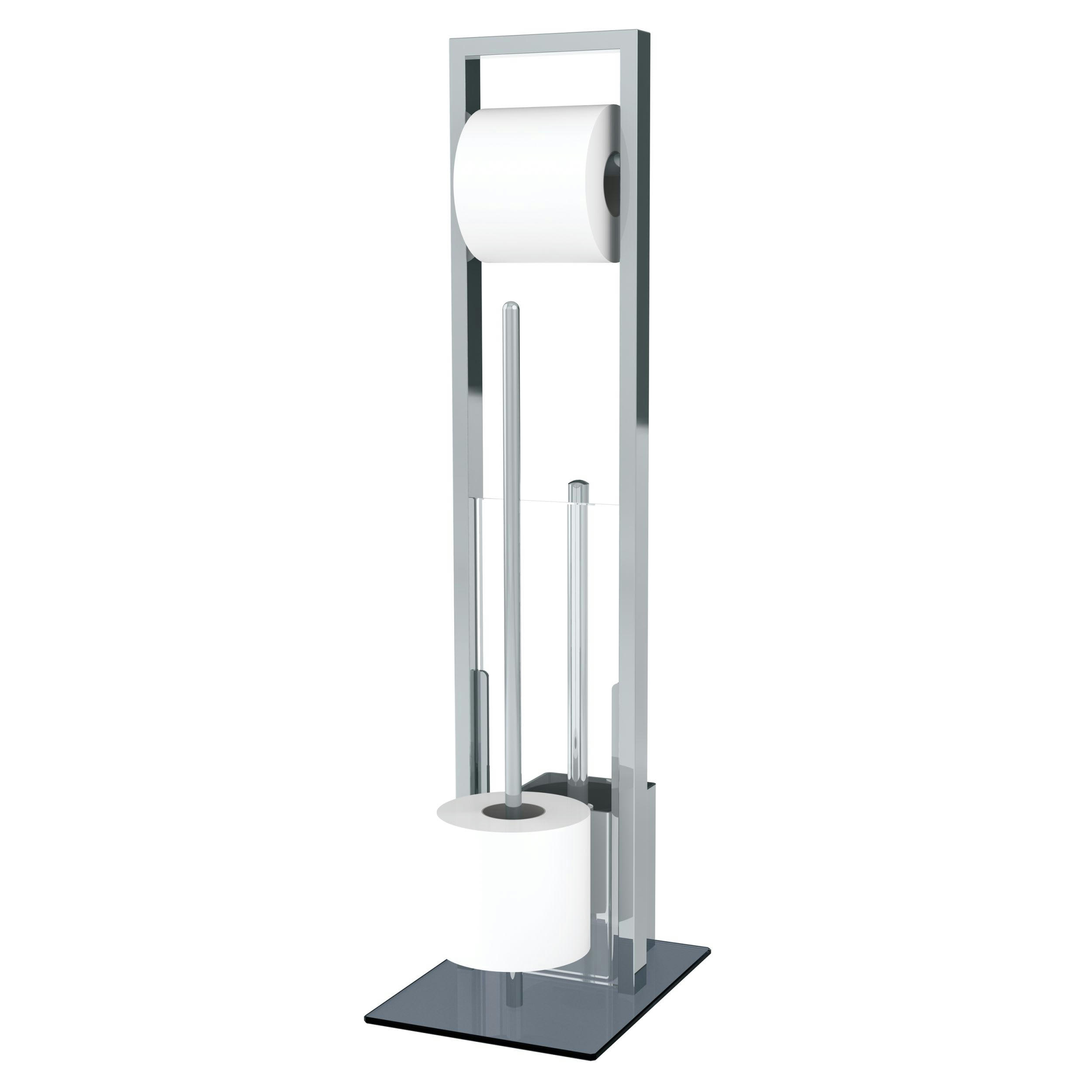 VERRY - Valet wc gris chromé