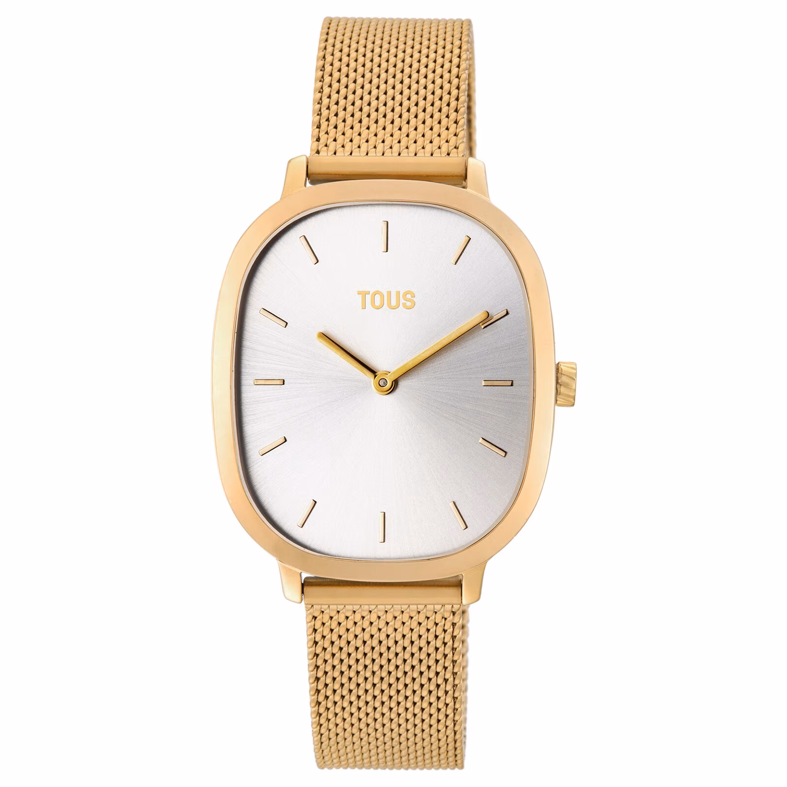Reloj analógico Heritage de acero IP dorado