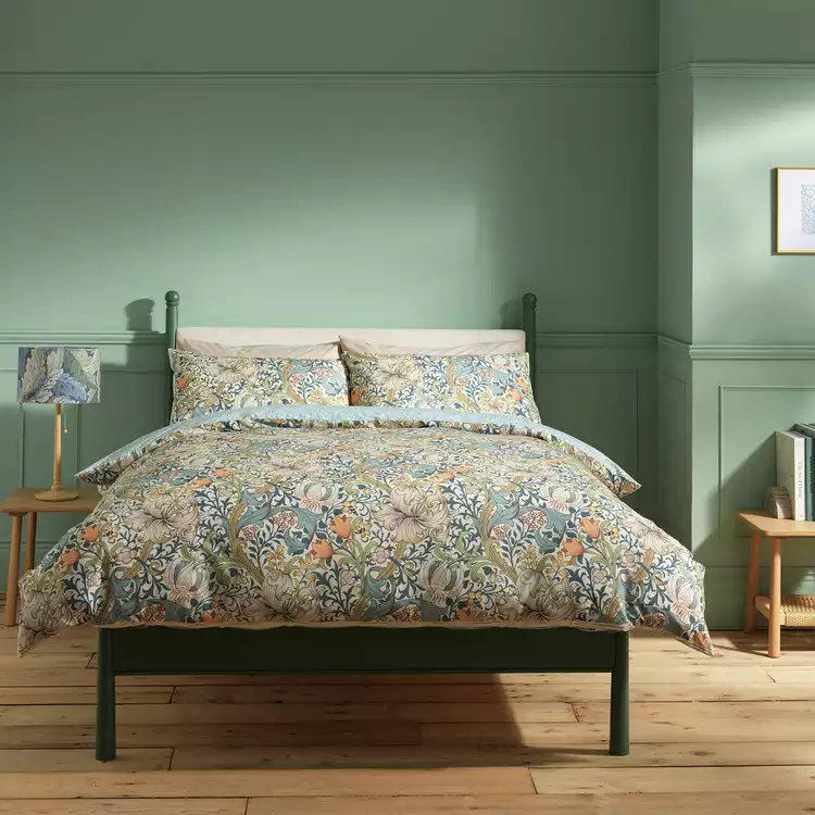 Habitat x Morris & Co. Golden Lily Blue Bedding Set - Single