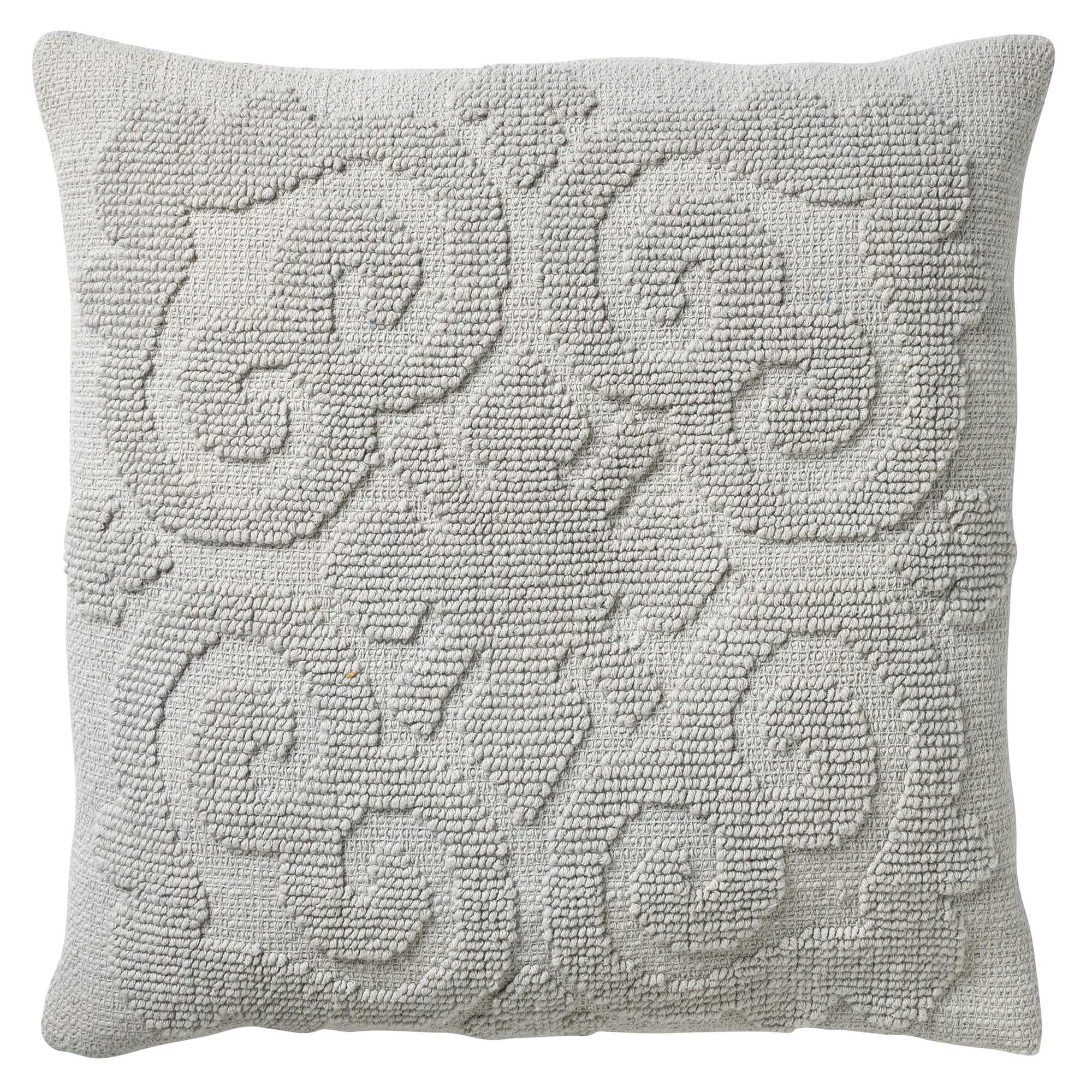 TOMMY - Coussin - gris en coton 45x45 cm avec motif