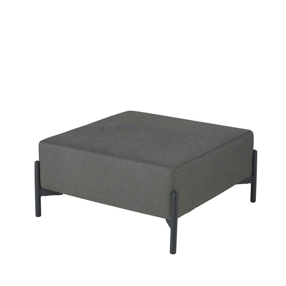 Raso Business - Chauffeuse professionnelle pour canapé de jardin modulable en aluminium et revêtement gris anthracite