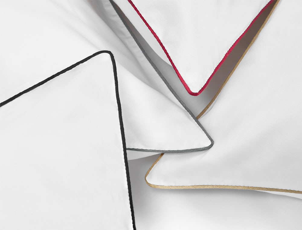 Taie d'oreiller finition passepoilGrand Hôtel