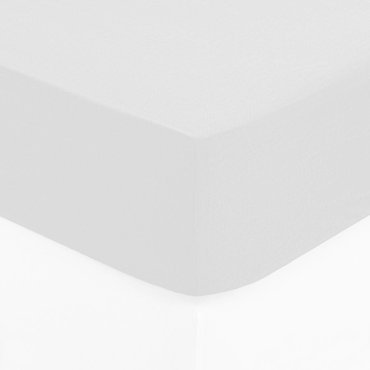 Fitted sheet, cotton White, 90x190 cm