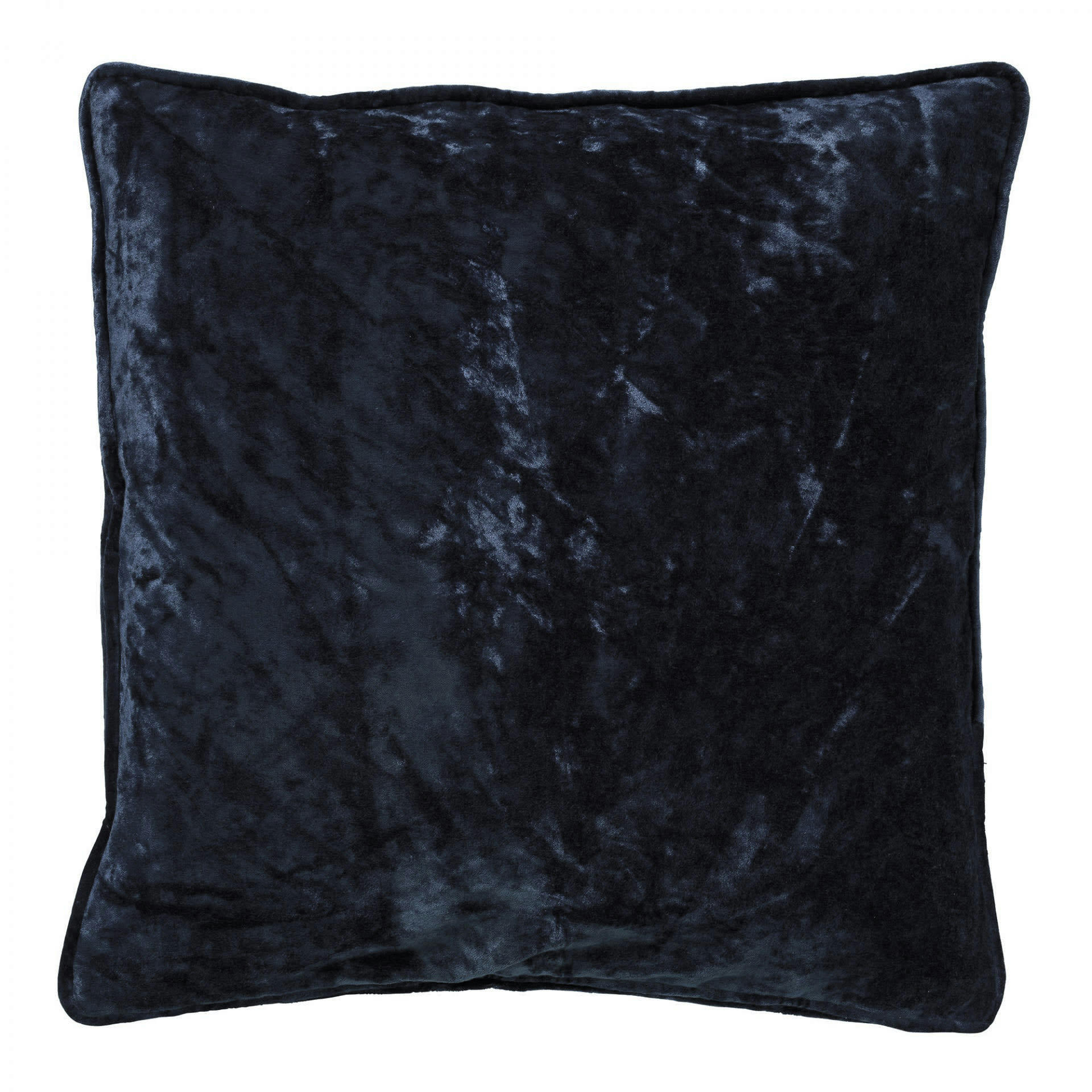 - Coussin bleu en velours 50x50 cm uni