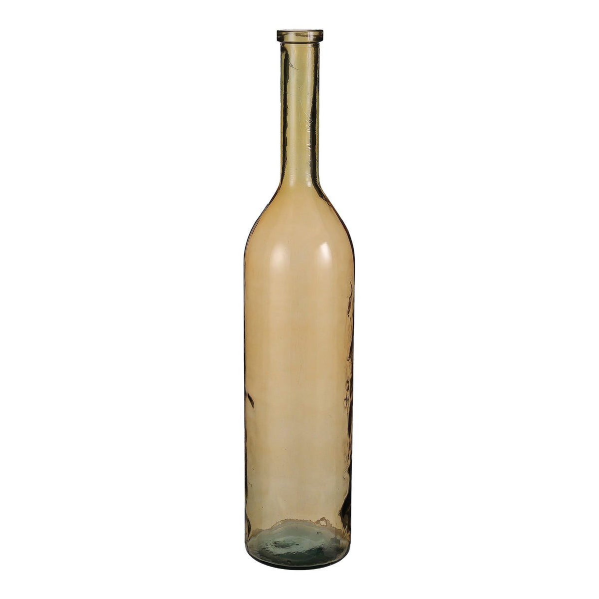 Mica Decorations Rioja Fles Vaas - H100 x Ø21 cm - Gerecycled Glas - Oker