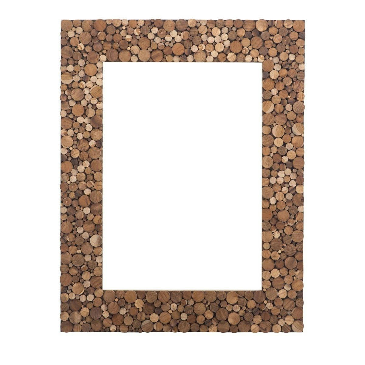 - Miroir mosaïque en teck 70x90cm