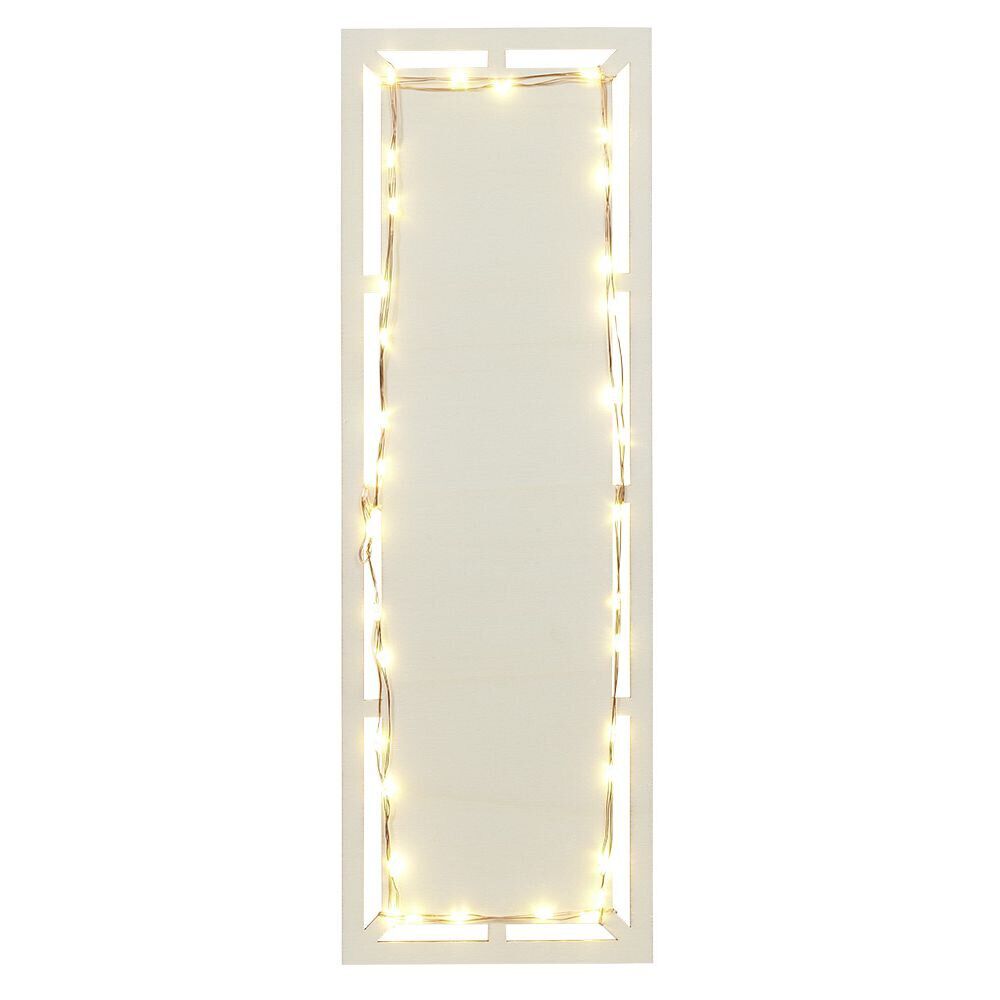 Plat de présentation à LED 30x12cm bois beige