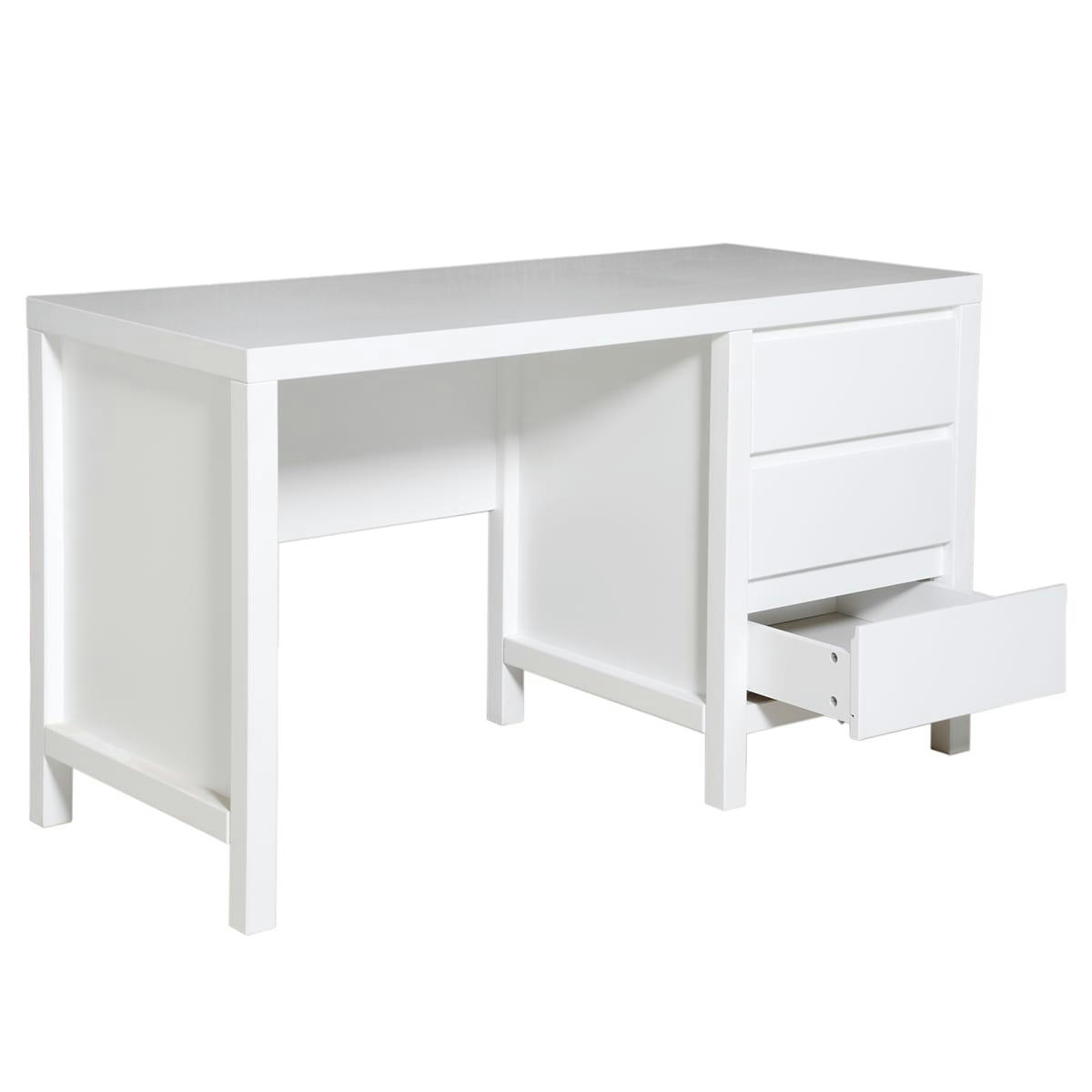 CORSICA - Bureau 3 tiroirs blanc