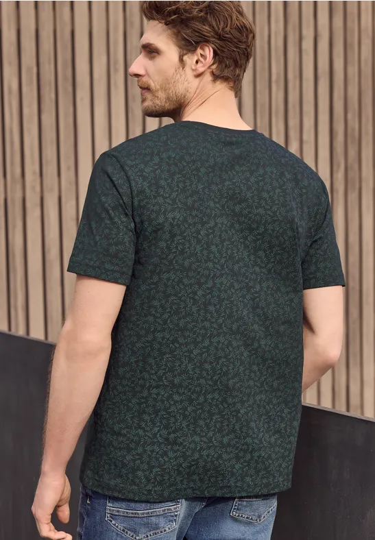 T-Shirt mit Rundhals und Allover-Print