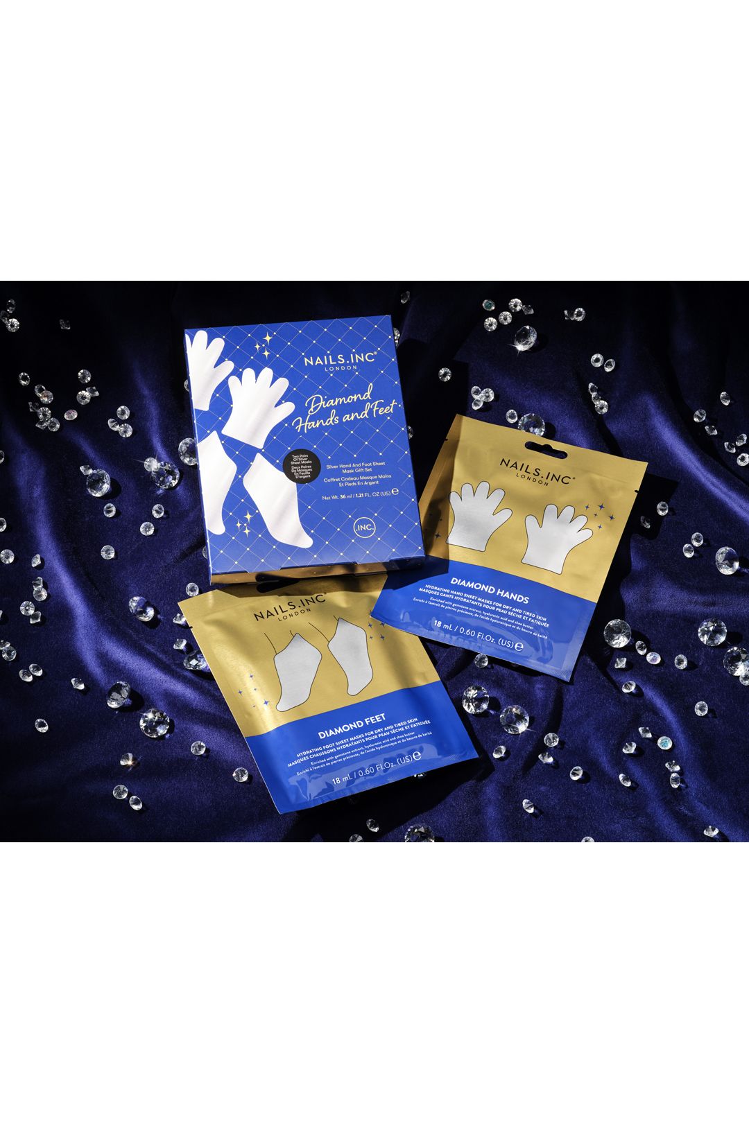 Nails Inc Dripping in Diamonds Hands and Feet Mask Gift Set