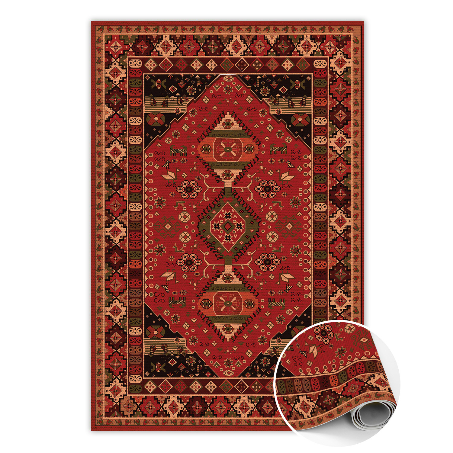 Dywan winylowy do domu 60x90 cm - styl antyczny