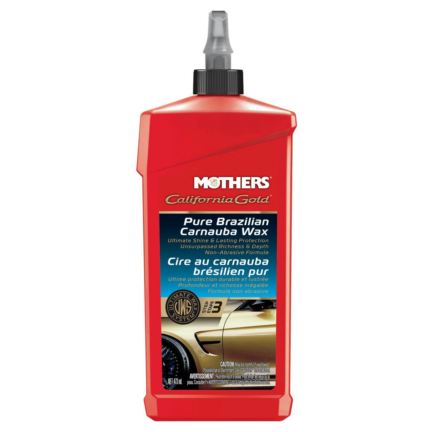 Mothers California Gold Pure Brazilian Car Carnauba Cleaner Wax,  473-mL