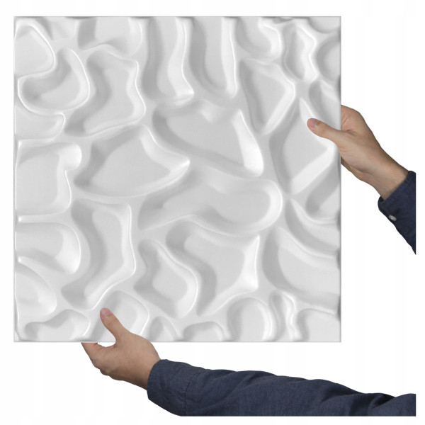 Panele Kasetony Ścienne Sufitowe 3D Demoracyjne 50X50Cm Białe Lake