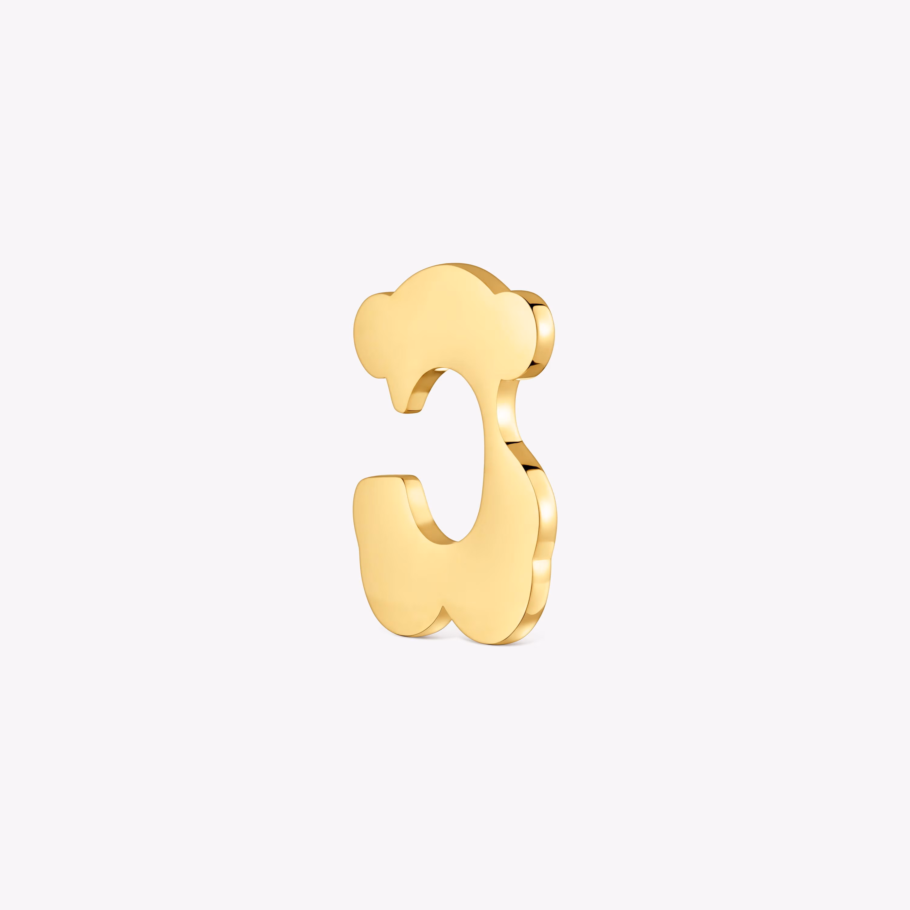 Earcuff oso de acero dorado Galaxy