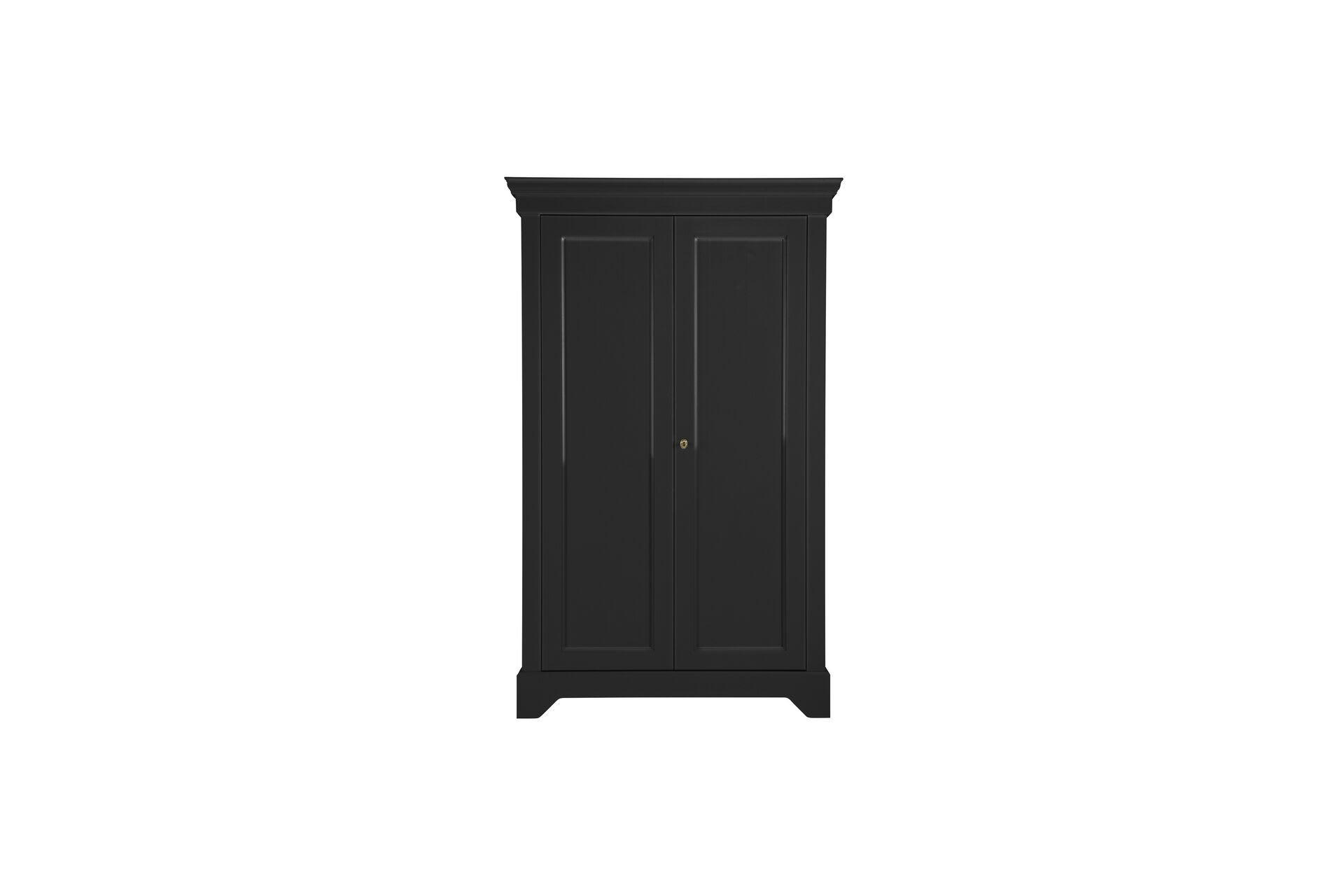 ISABEL - Armoire 2 portes en pin noir