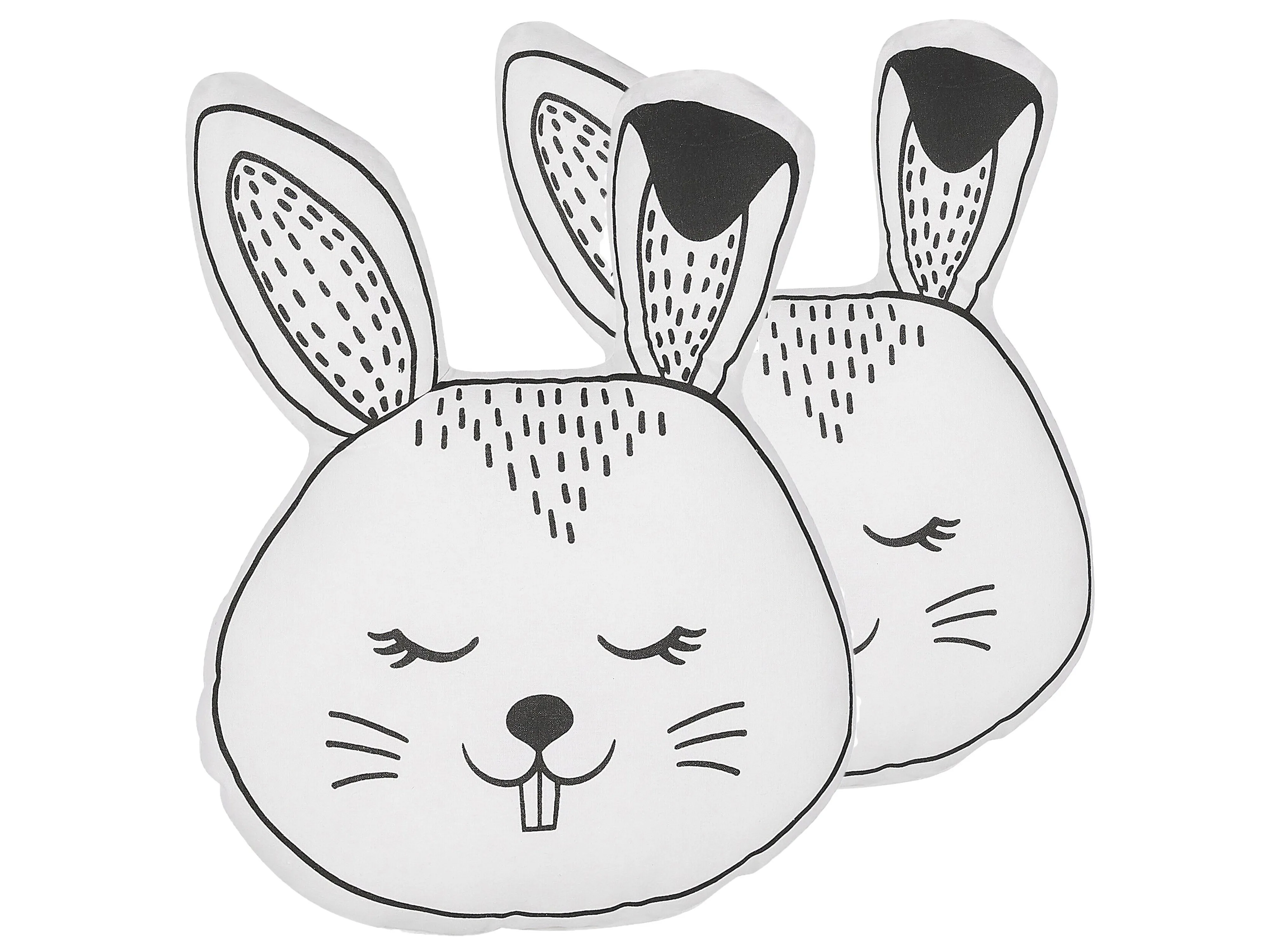 Throw Cushion KANPUR Cotton 53 x 43 cm White Hare