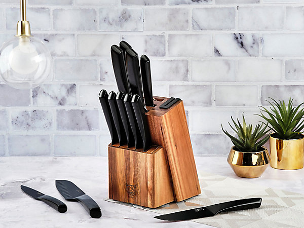 Bloc couteaux de cuisine et couteaux à steak JENSEN LOVIISA - 14 pièces