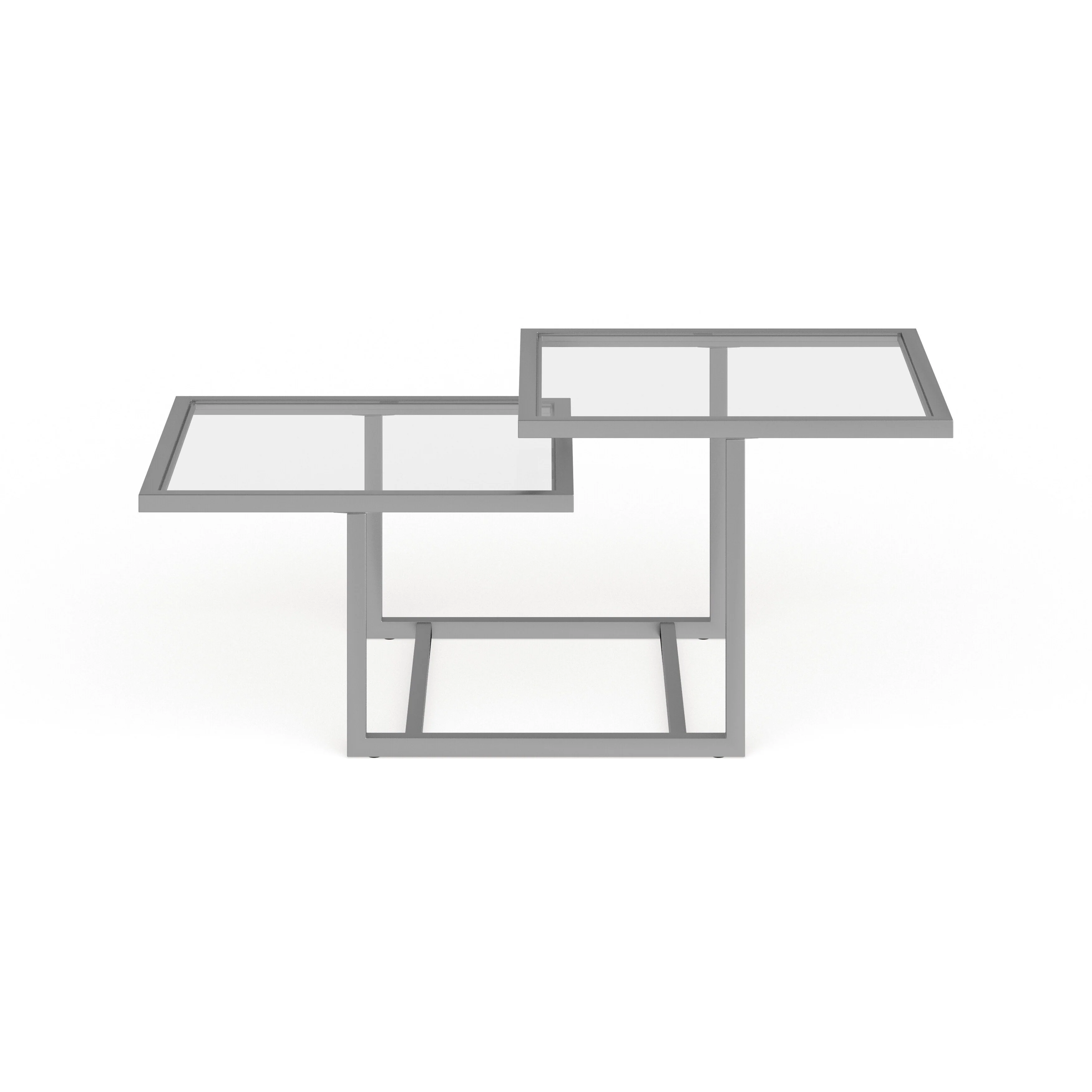 Silver Orchid Solm Two-Tier Blackened Bronze Coffee Table