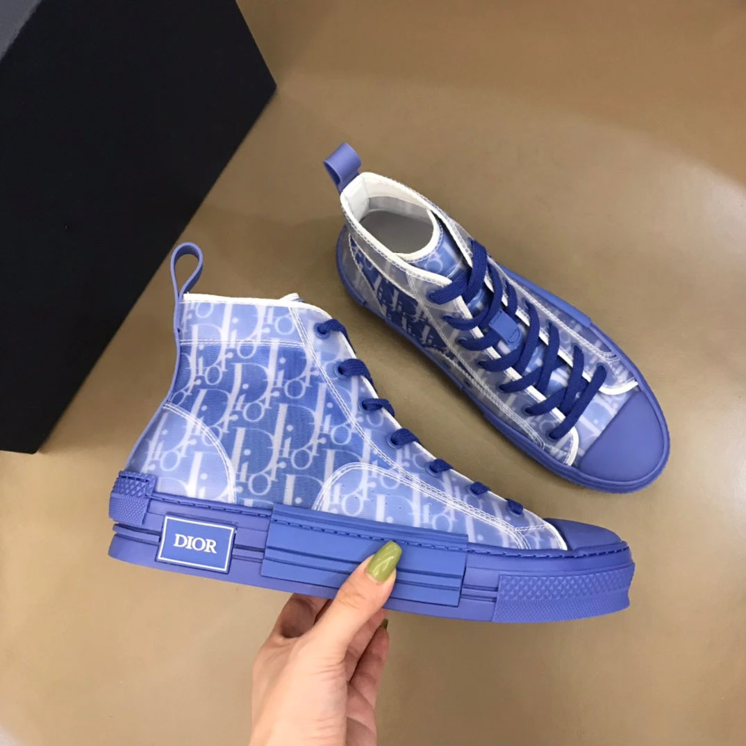 Dior B23 Oblique High Top Shoes white T004801-1069