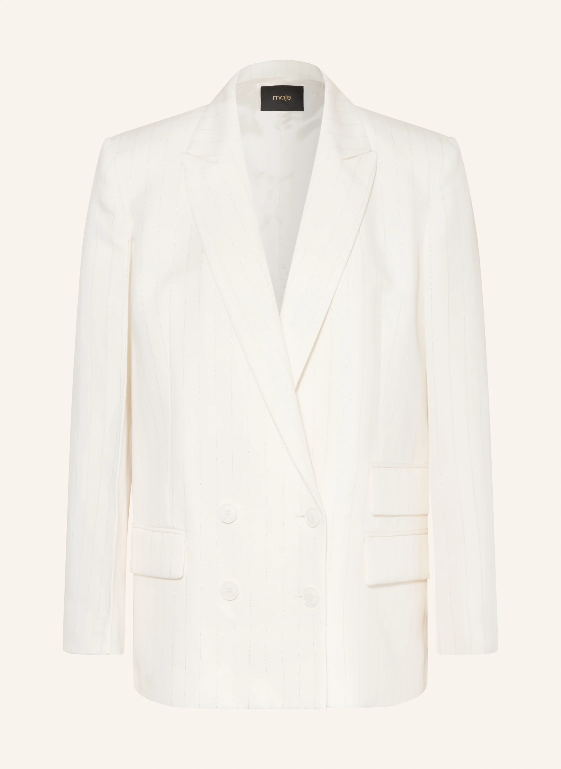 maje Blazer mit Glitzergarn und Leinen