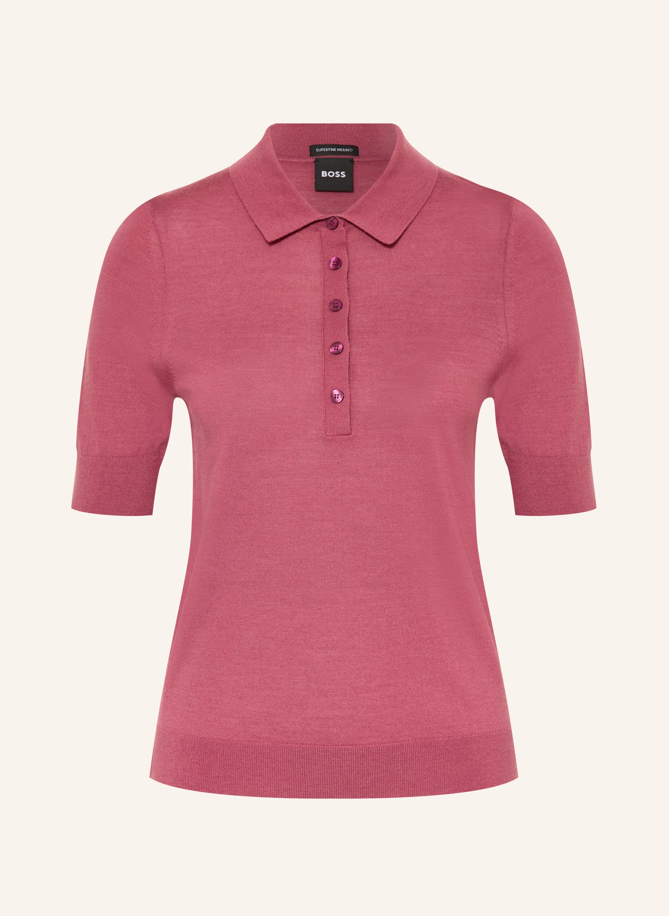 BOSS Poloshirt FIDENKA aus Merinowolle