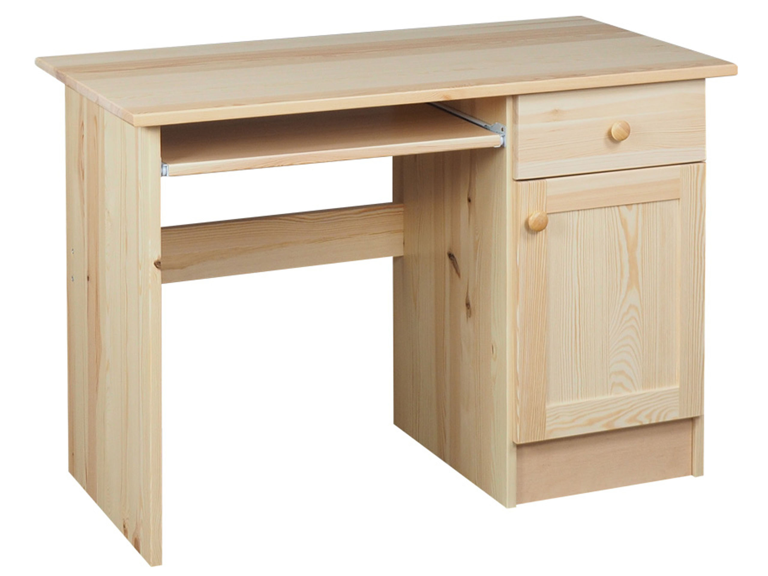 Biurko II drewniane MODERN, kolor sosnowy