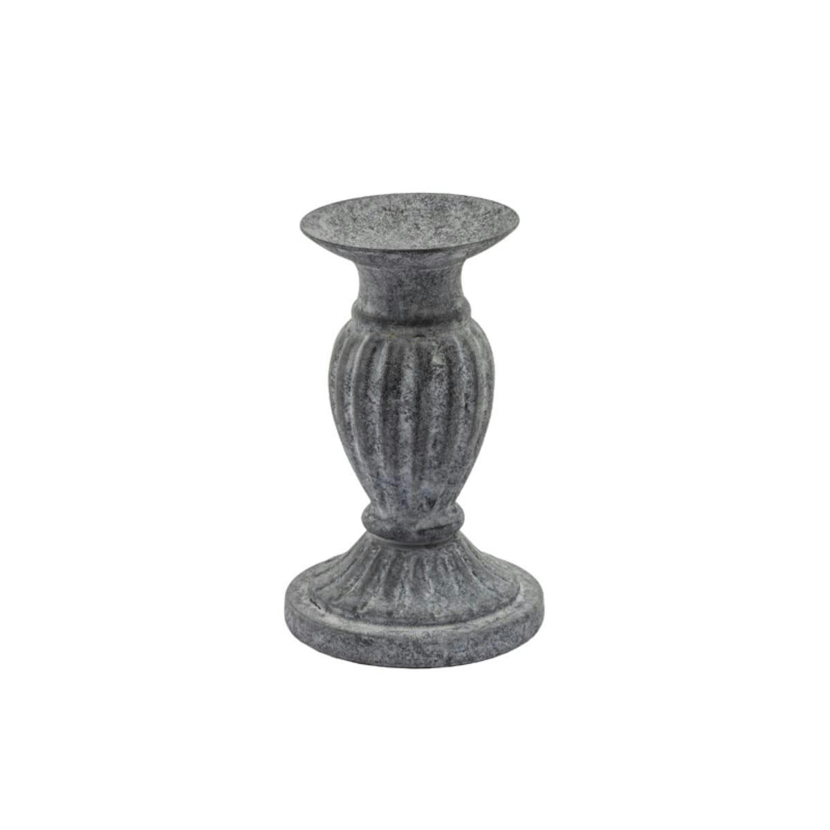 ASPEN - Porte-bougie en acier gris H16