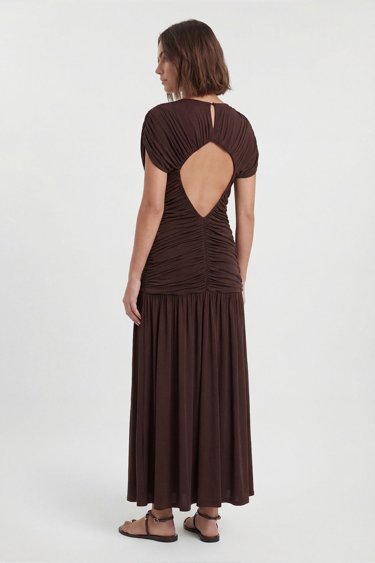 KarenMillen Petite Premium Ruched Jersey Maxi Dress