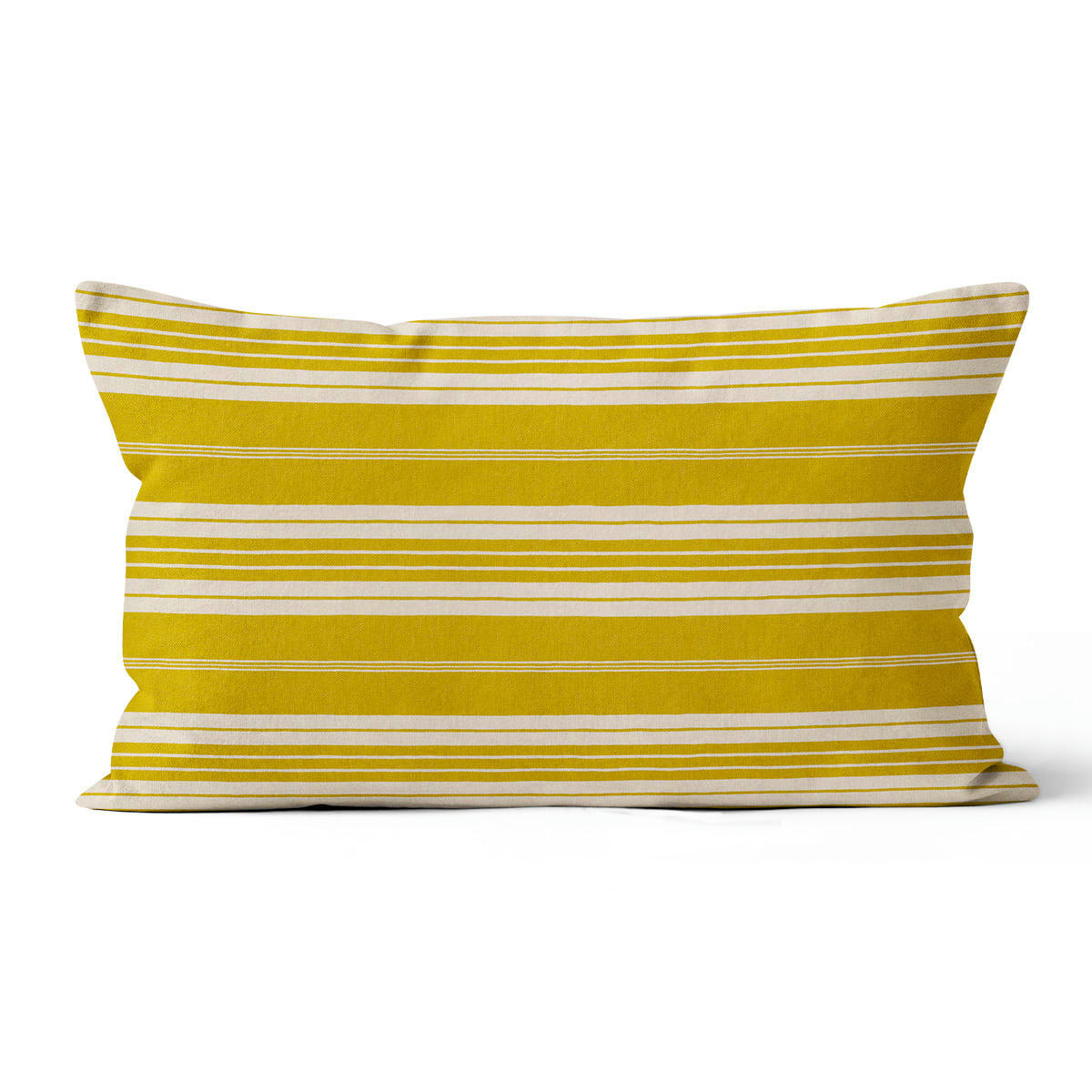 - Coussin déco polyester jaune 40x60cm