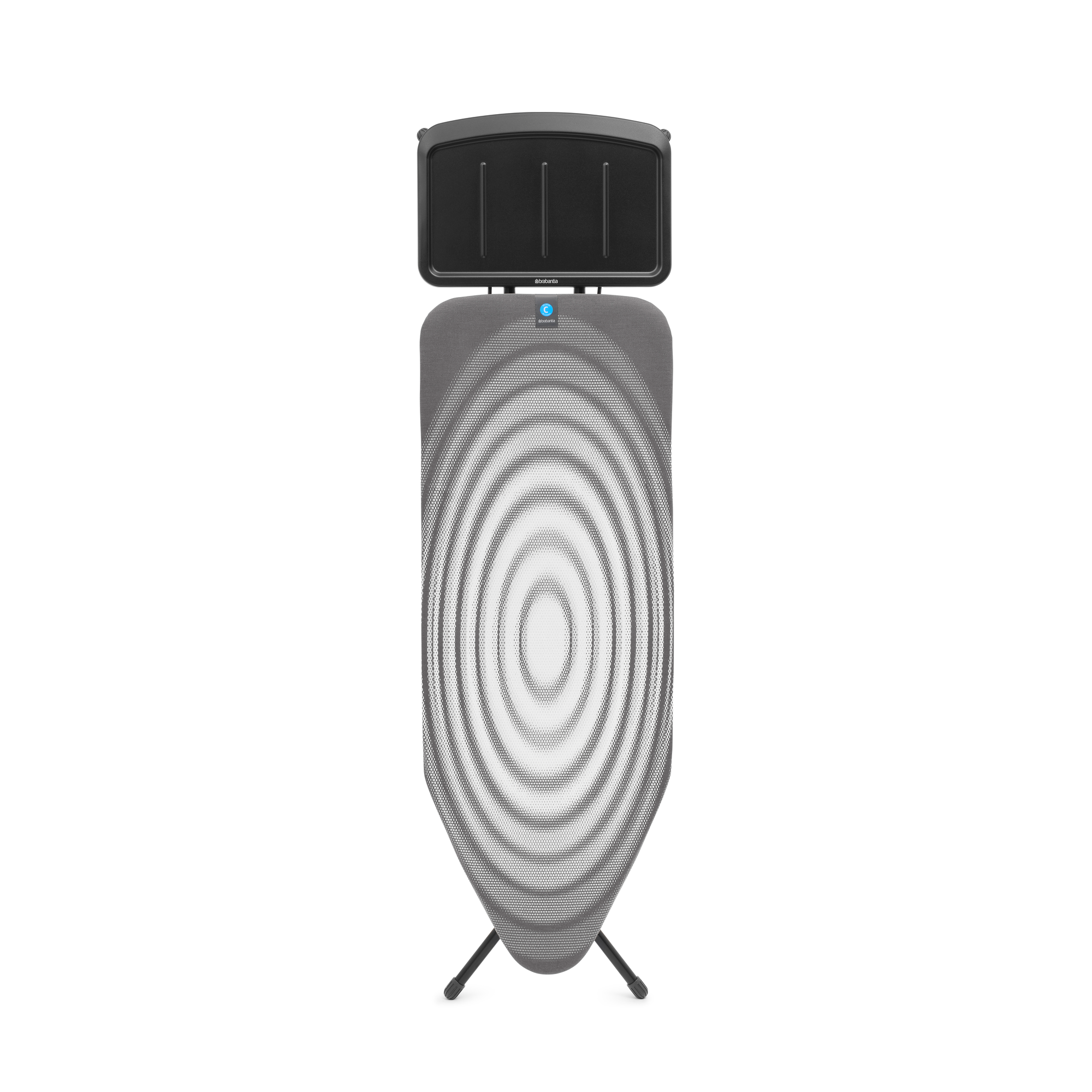 Brabantia Strijkplank C, 124x45 cm, solide stoomunithouder 138980 - Titan Oval