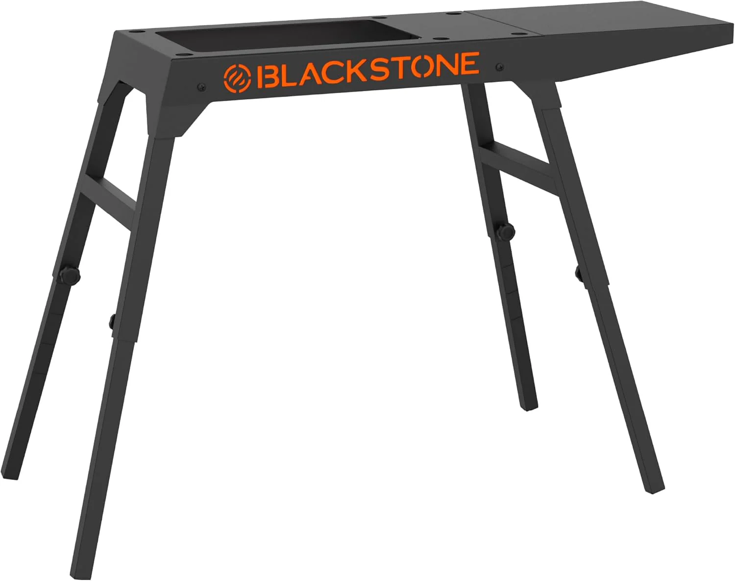 17-inch/22-inch desktop grill custom design - Portable frying pan table, table legs and shelf - Adjustable table legs - Parking lot table - Black