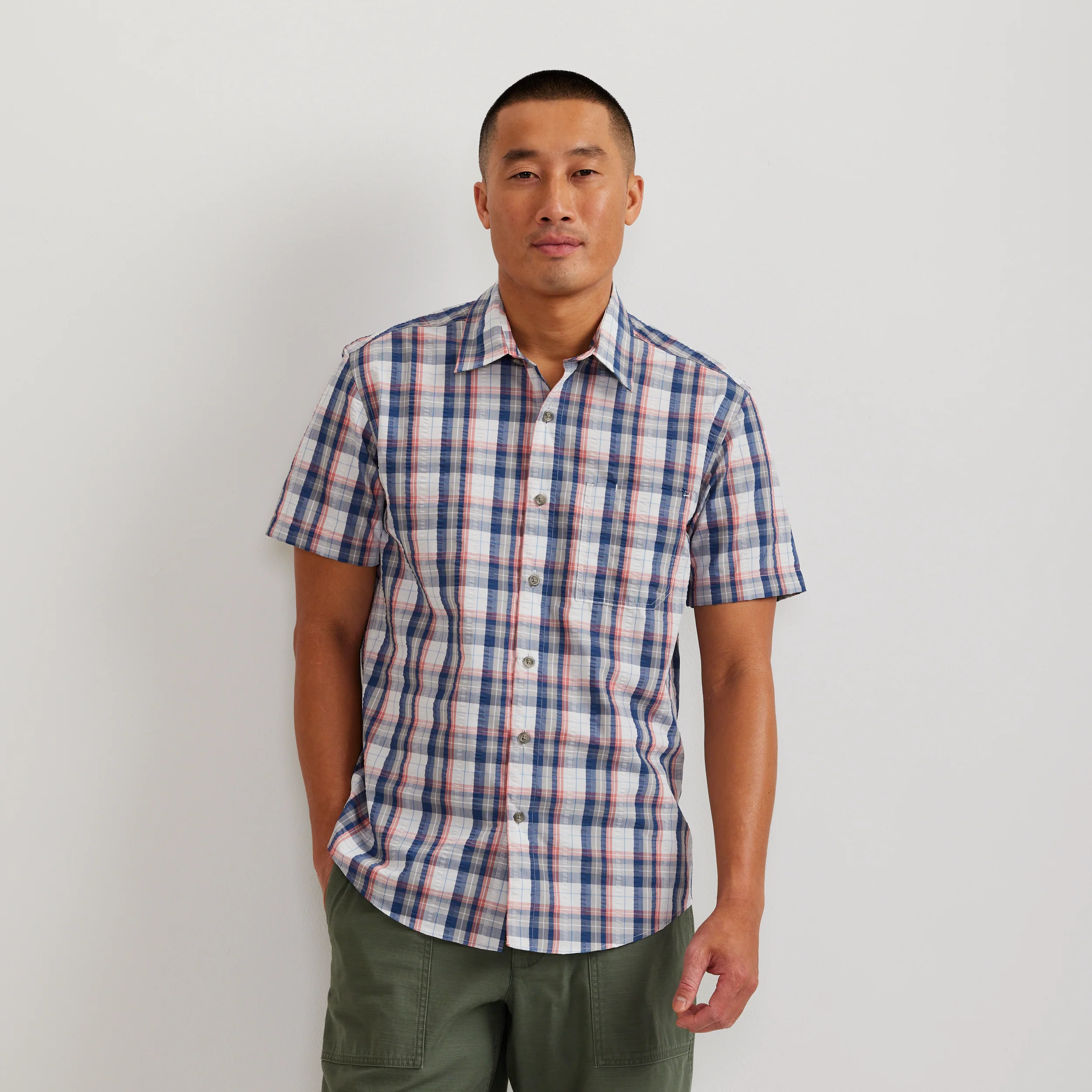 Men's Short-Sleeve Pack It 3.0 Seersucker Shirt