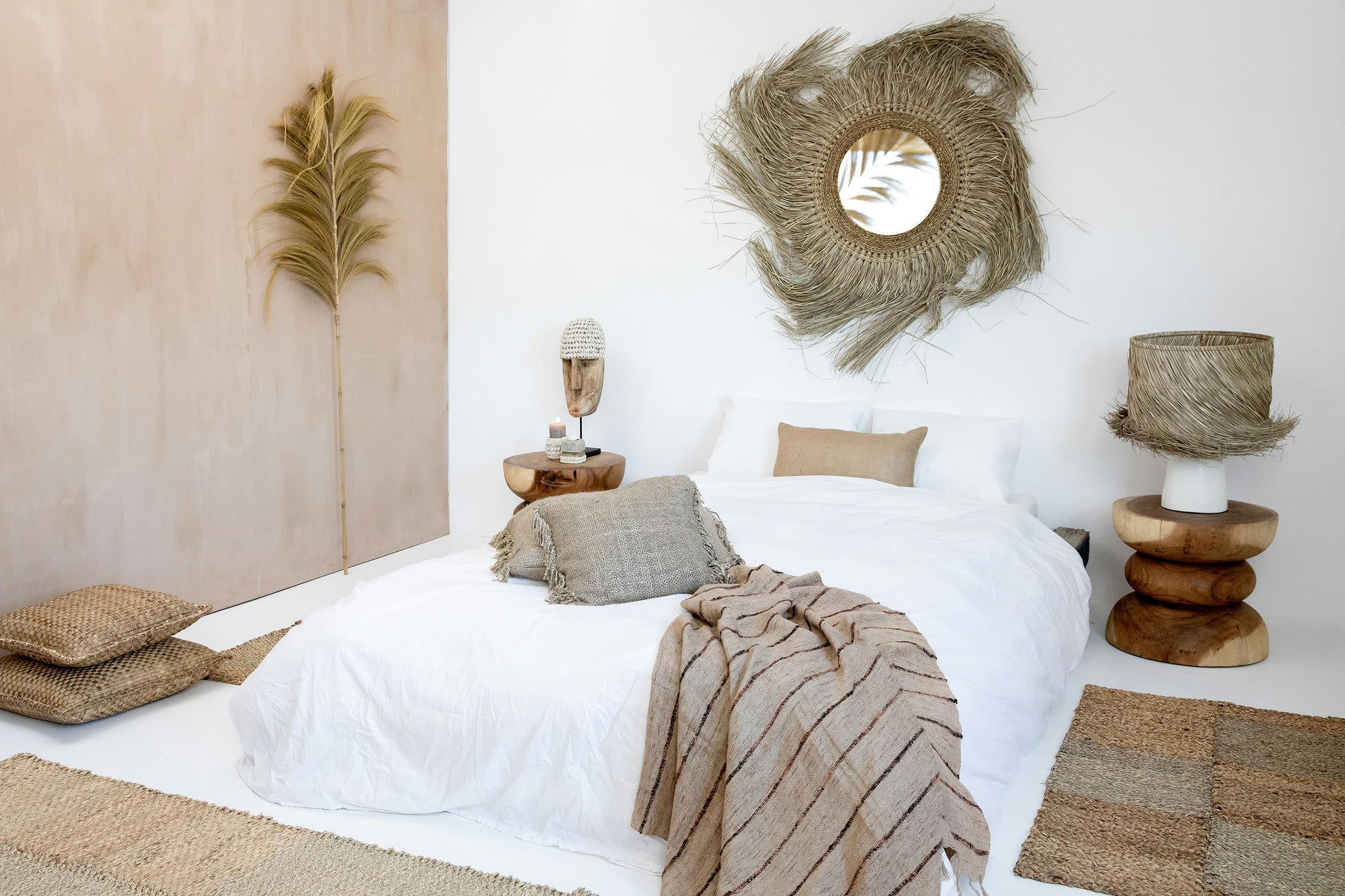 COWRIE MACRAMÉ - Bougeoir en coton et coquillage