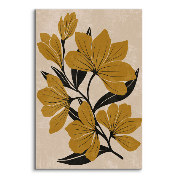 Obraz Suszone Brązowe Kwiaty Polne Boho 20x30cm