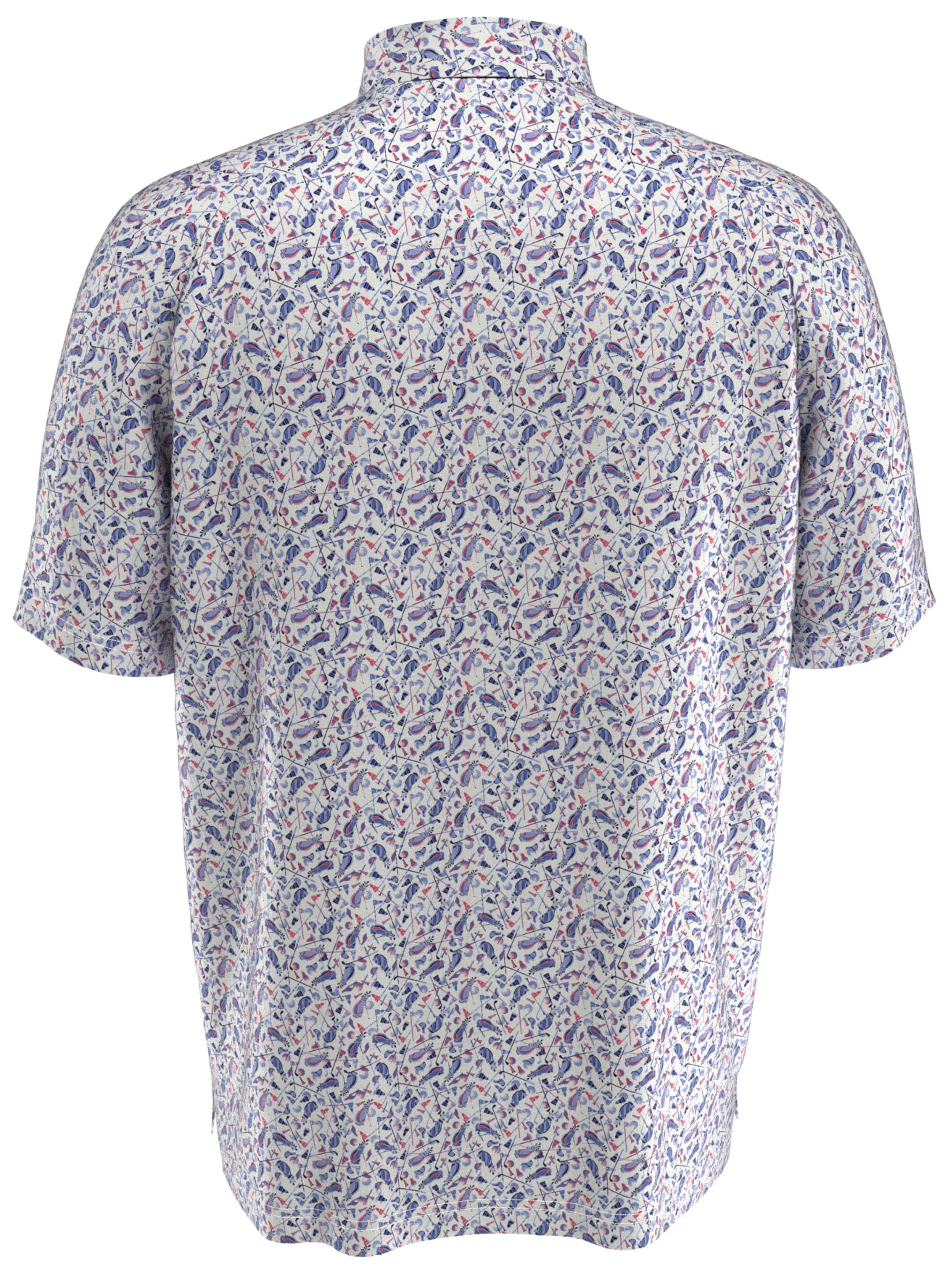 Big & Tall Ventilated Golf Novelty Print Polo