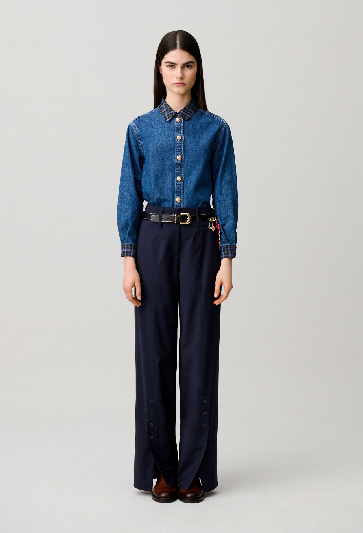 Pantalon laine mélangée