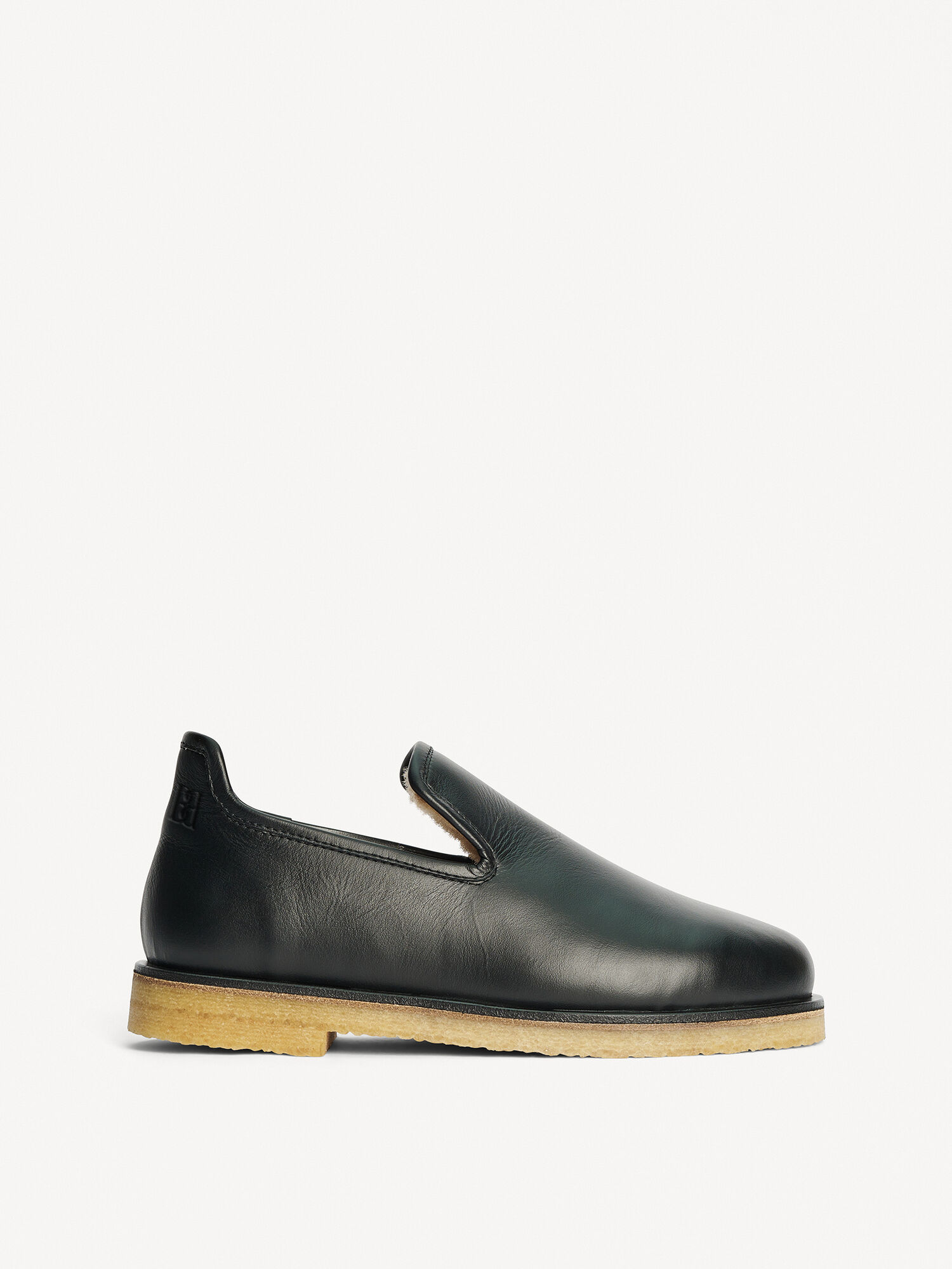 Romine slippers i læder