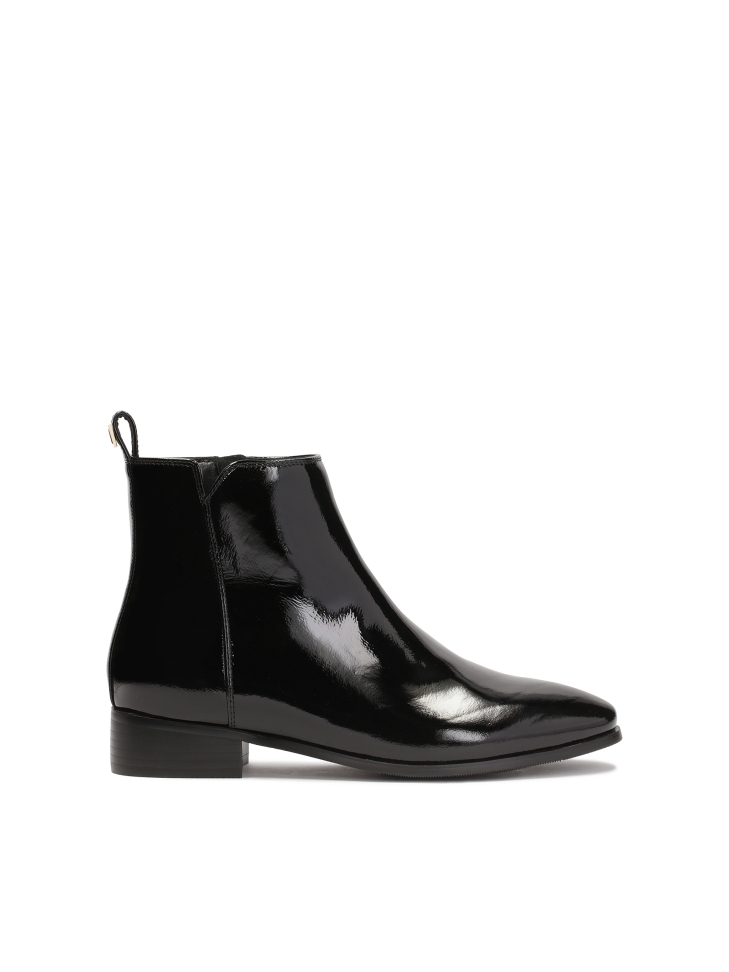 Black boots with minimalist upper