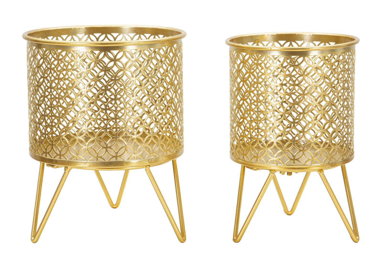 Mauro Ferretti Ceci Set van 2 pothouders in goud metaal
