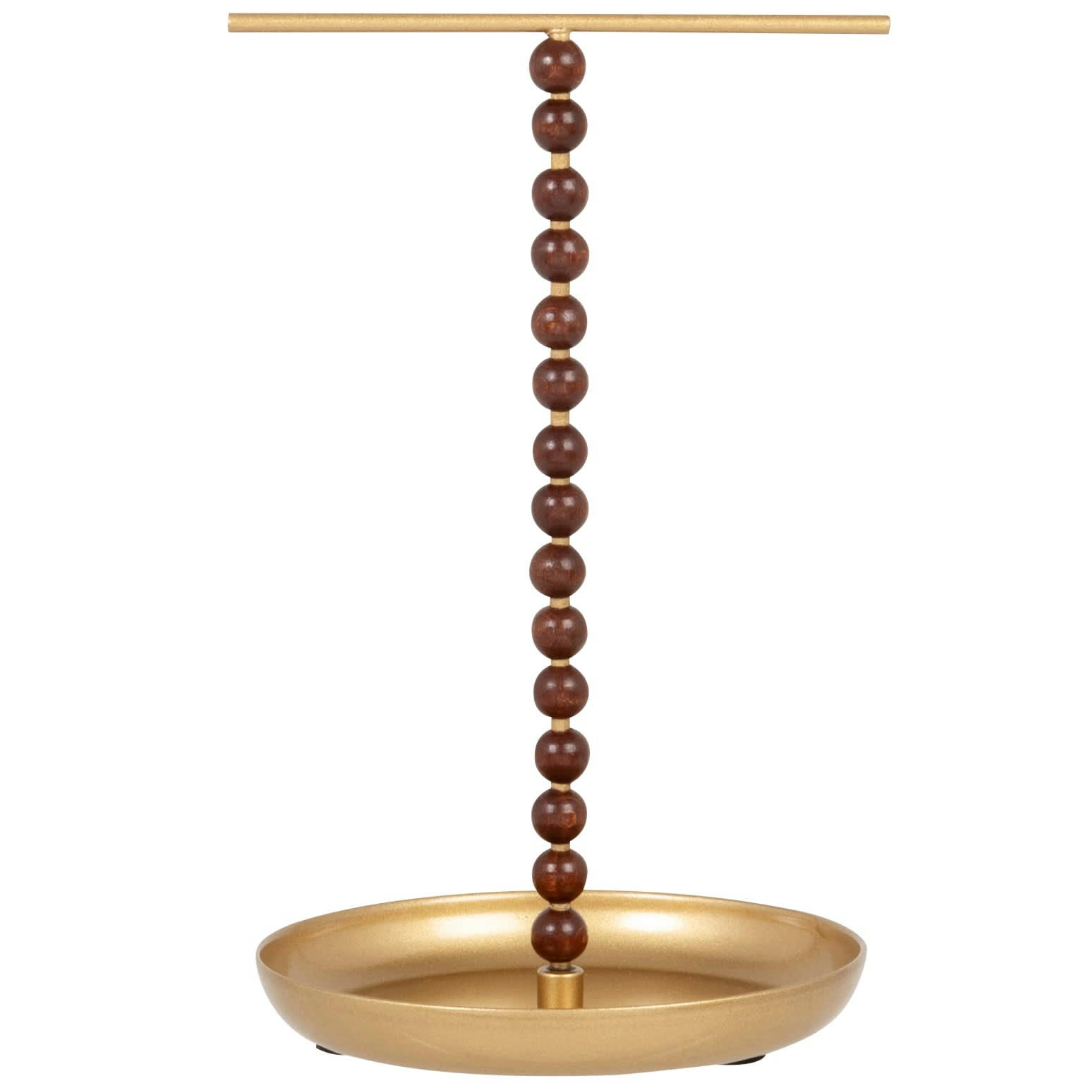 IZIA - Portant à bijoux en métal doré et bois de hêtre