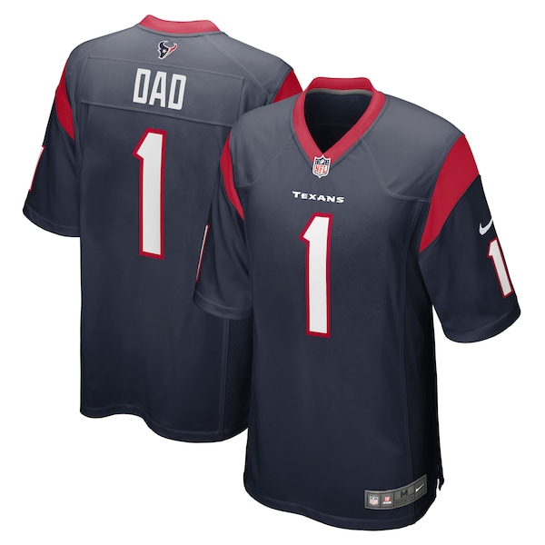 Number 1 Dad Houston Texans Nike Game Jersey - Navy