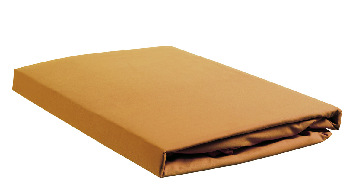 Ambiante topper hoeslaken Cotton Uni TD - 200x200 cm - oker