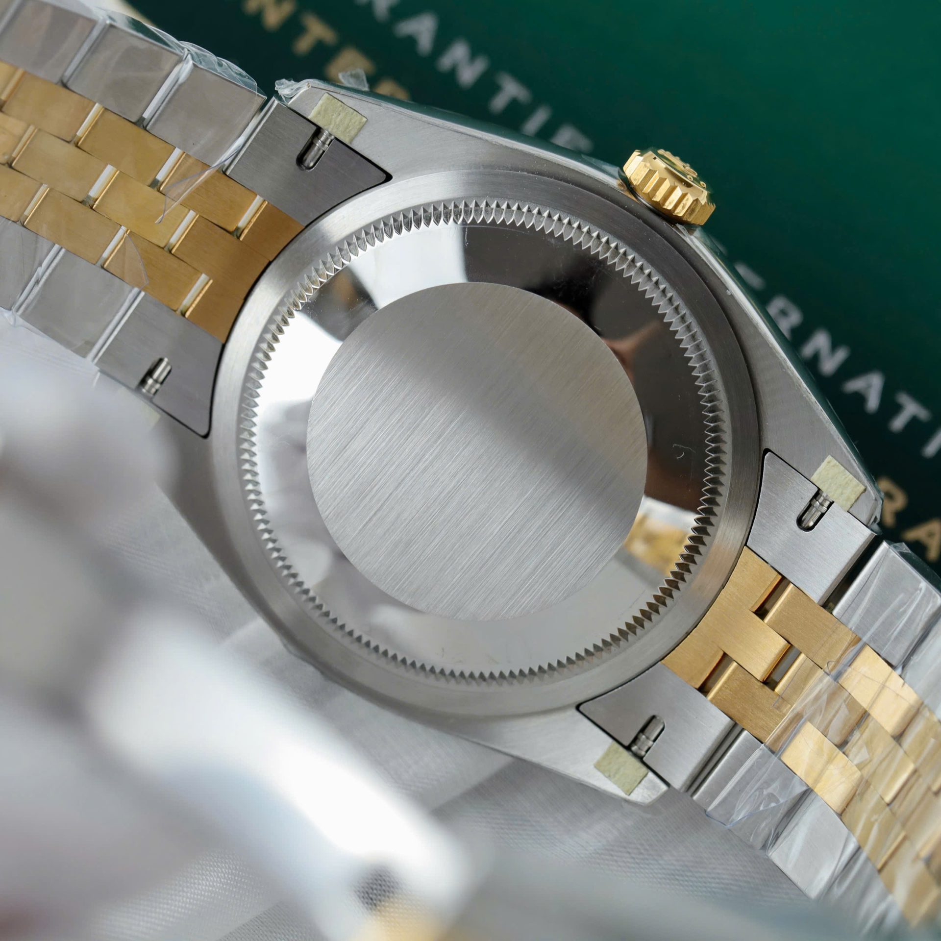 Rolex Datejust 126231 SS/YG Plated Champagne Motif Dial CZ Diamonds 36mm Jub Super Clone