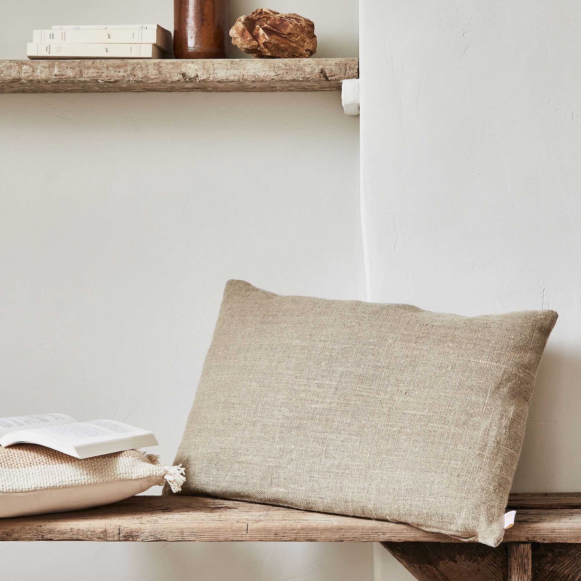 CAMPA - Coussin en lin 40x60cm - naturel